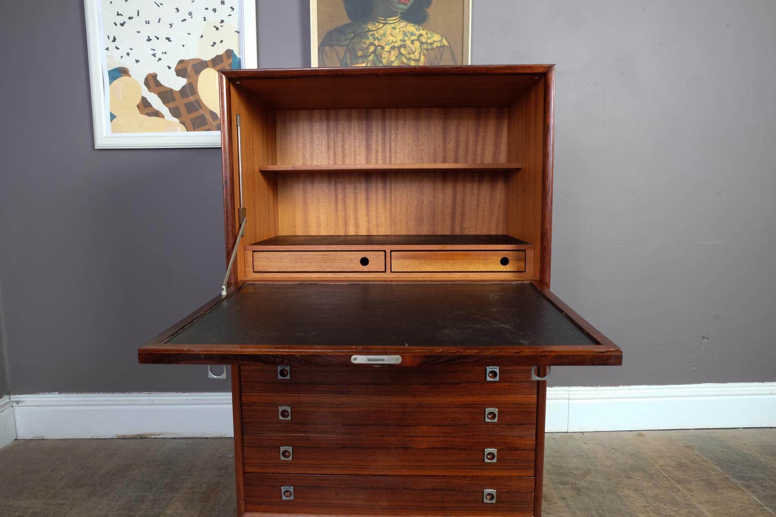 Vintage Arne Vodder #7755 Sibast Rosewood Bureau / Cabinet