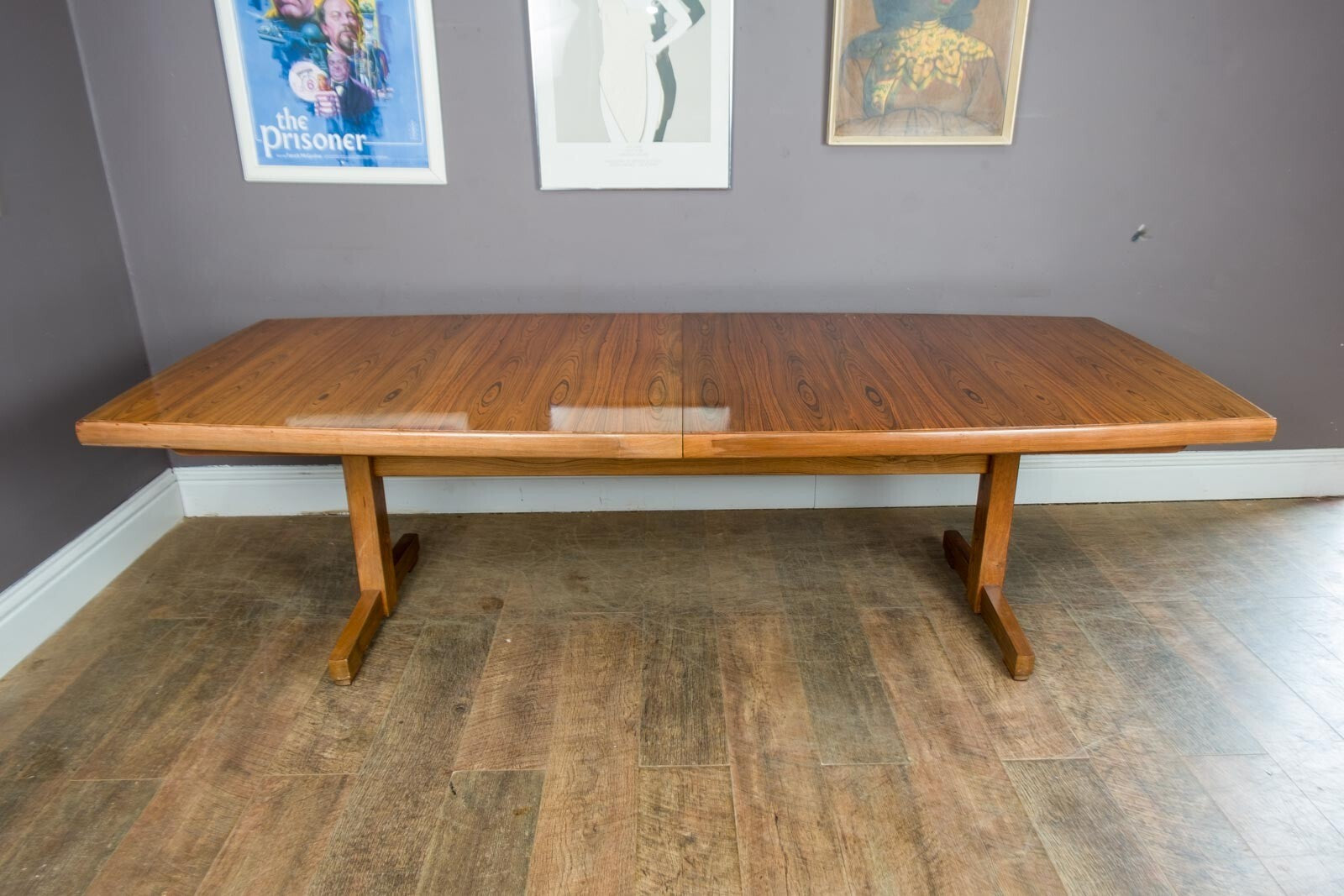 Large Vintage Danish Rosewood Dining Table - Koefoeds Hornslett