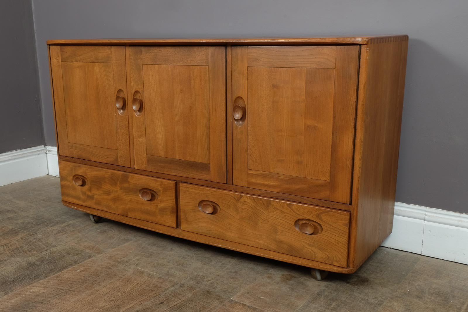 Vintage Retro Ercol Light Elm Sideboard Model 429