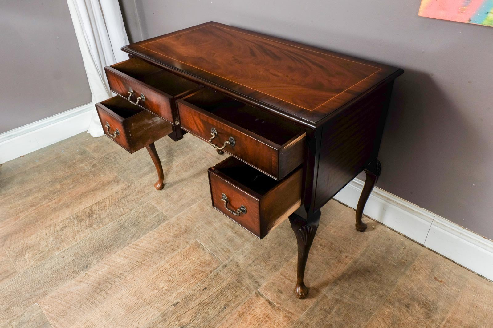 Vintage Antique Georgian Style Mahogany Writing Desk