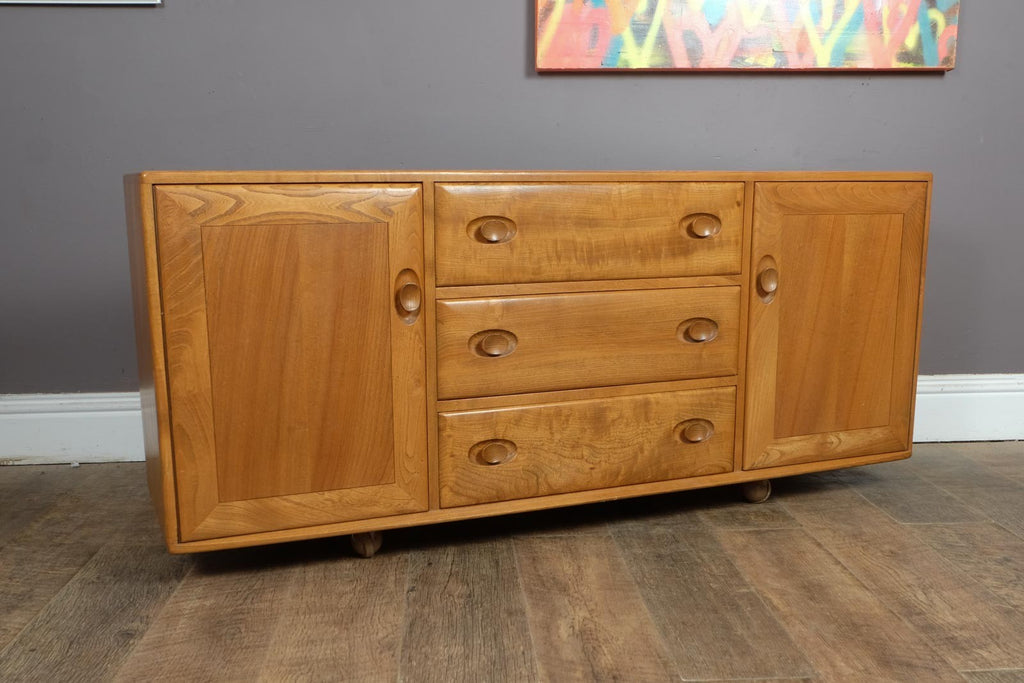 Vintage Ercol Light Elm Sideboard Model 455