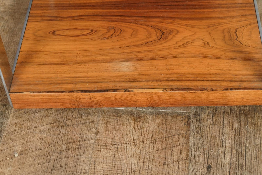 Vintage Retro Merrow Associates Chrome and Rosewood Sidetable