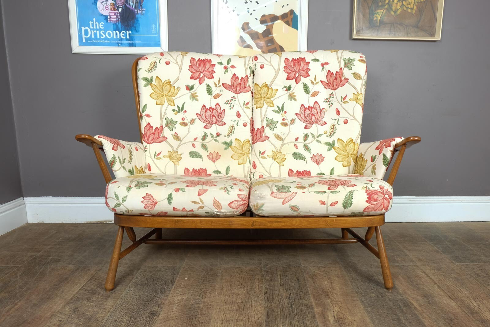 Vintage Retro Ercol Evergreen 2 Seater Sofa in Golden Dawn