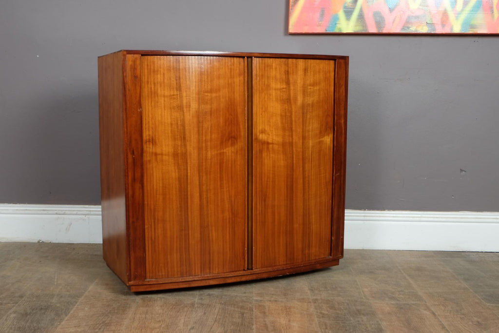Vintage Retro Danish Style teak Cabinet with Tambour Door