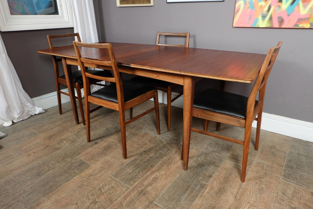 Vintage Retro Extending Dining Table and 4 Chairs by Fyne Ladye Richard Hornby