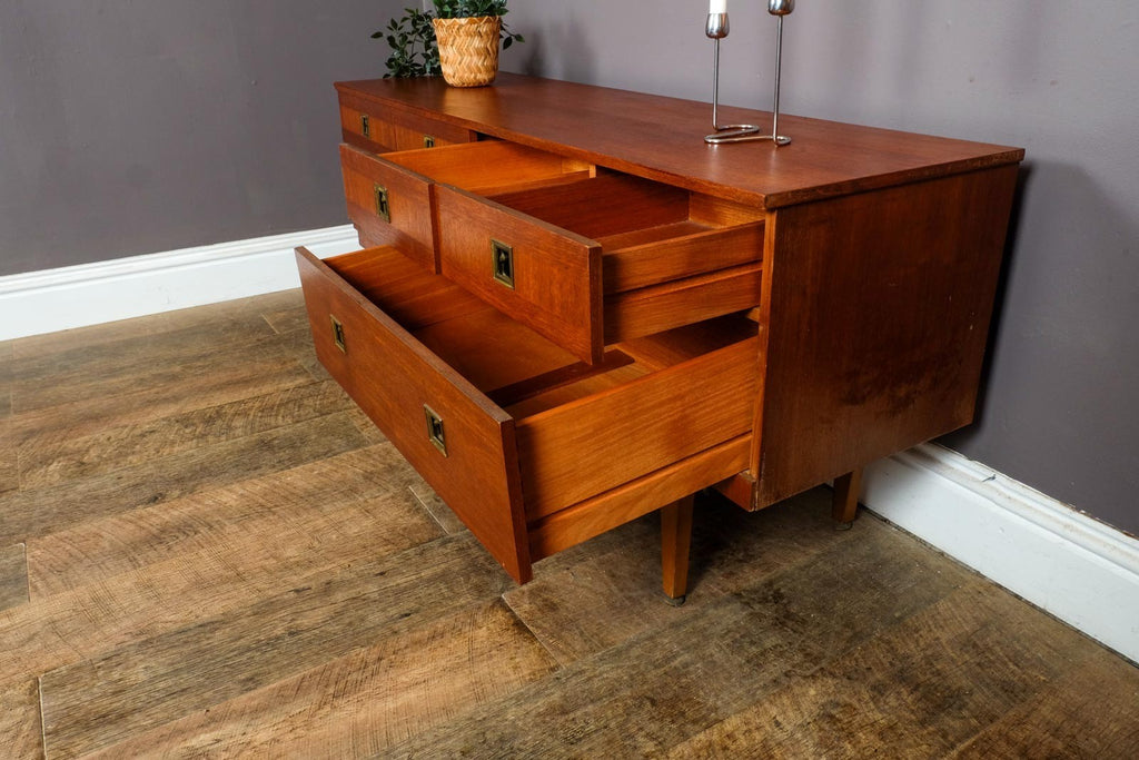 Vintage Retro Teak Chest of Drawers Sideboard