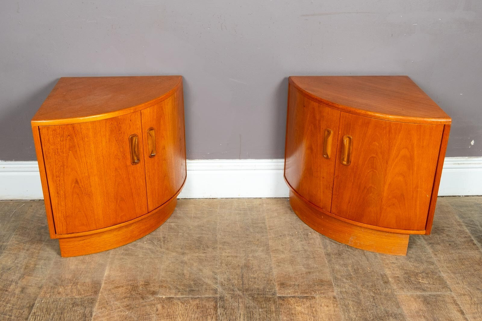 Vintage Retro G Plan Fresco Teak Corner Units Bedside Tables