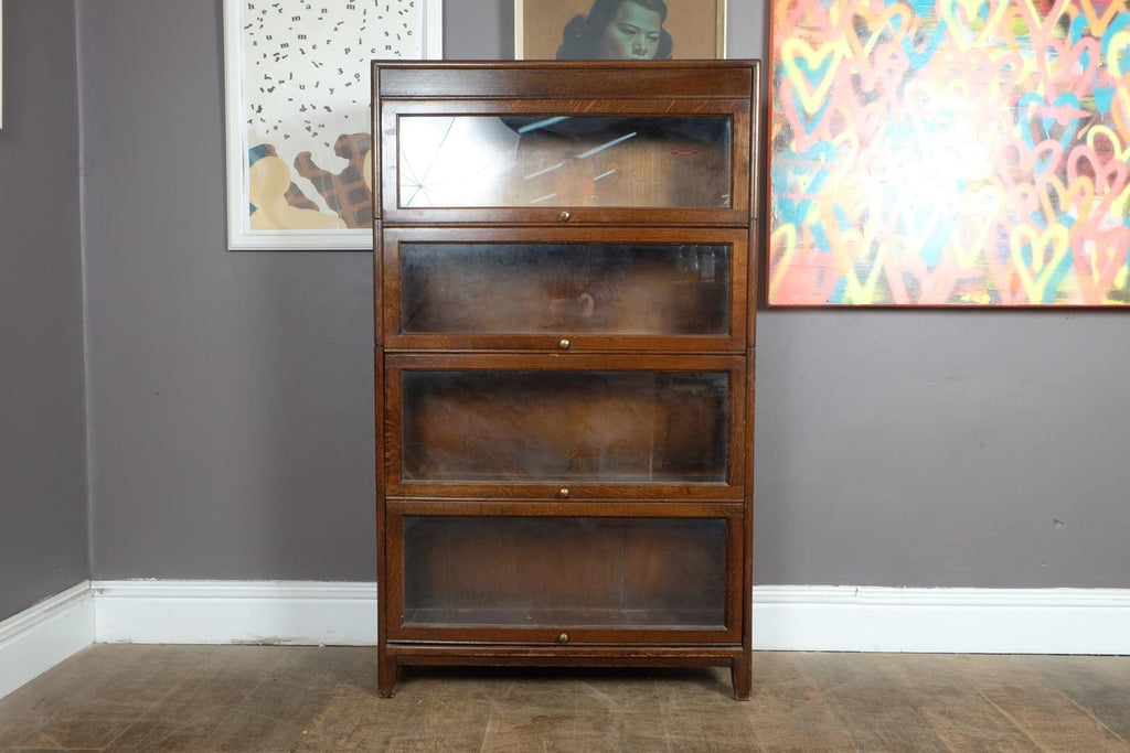 Vintage Retro Sectional Oak Barrister Stacking Bookcase