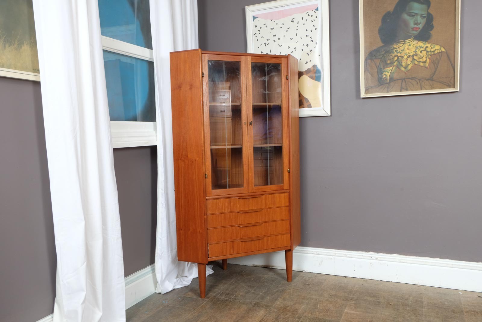 Vintage Retro Danish Teak Corner Unit by P. Rimme's Møbelfabrik