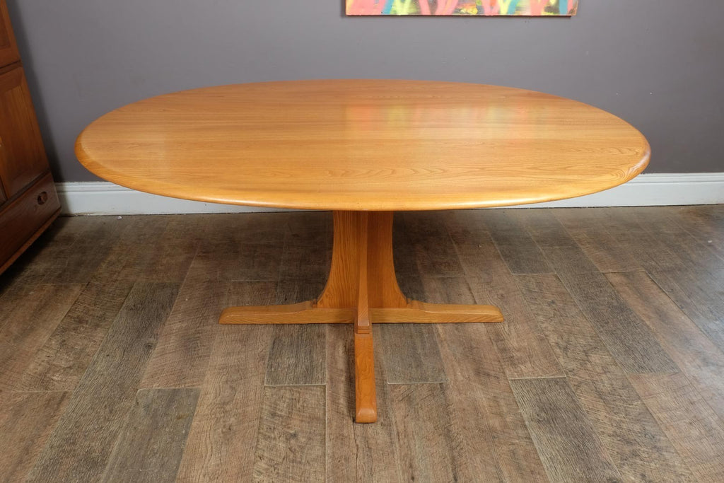 Ercol Light Elm Southwold Oval Dining Table - Model 883