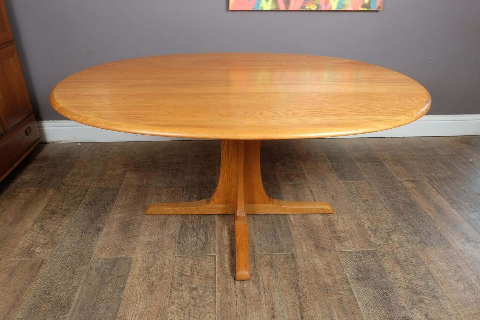 Ercol Light Elm Southwold Oval Dining Table - Model 883