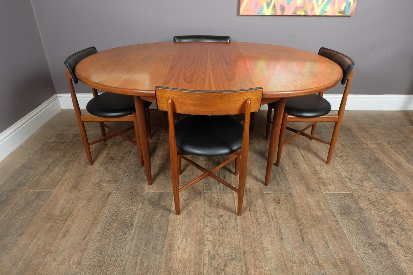 Vintage Retro G Plan Fresco Oval Dining Table and.4 Chairs VB Wilkins