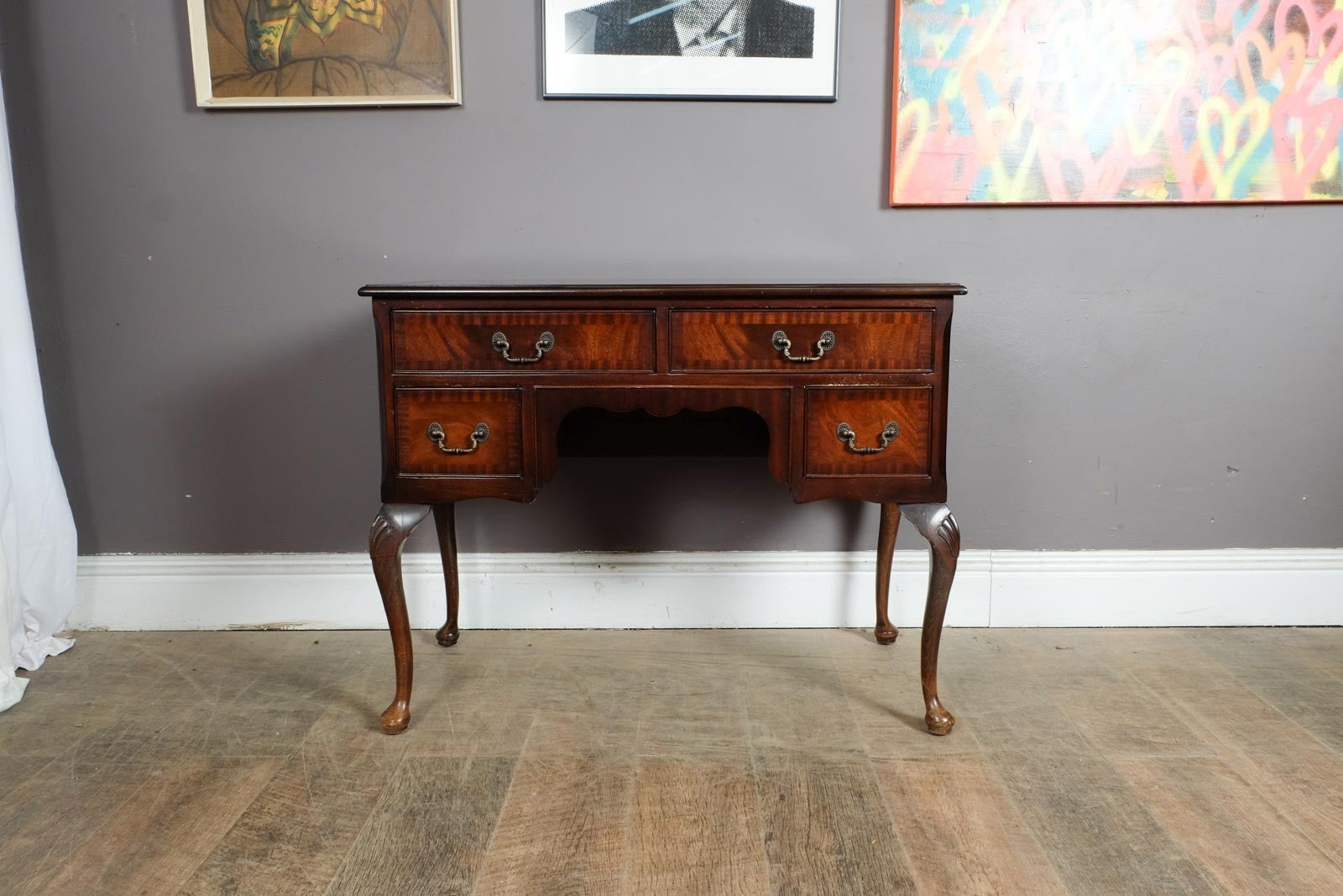 Vintage Antique Georgian Style Mahogany Writing Desk
