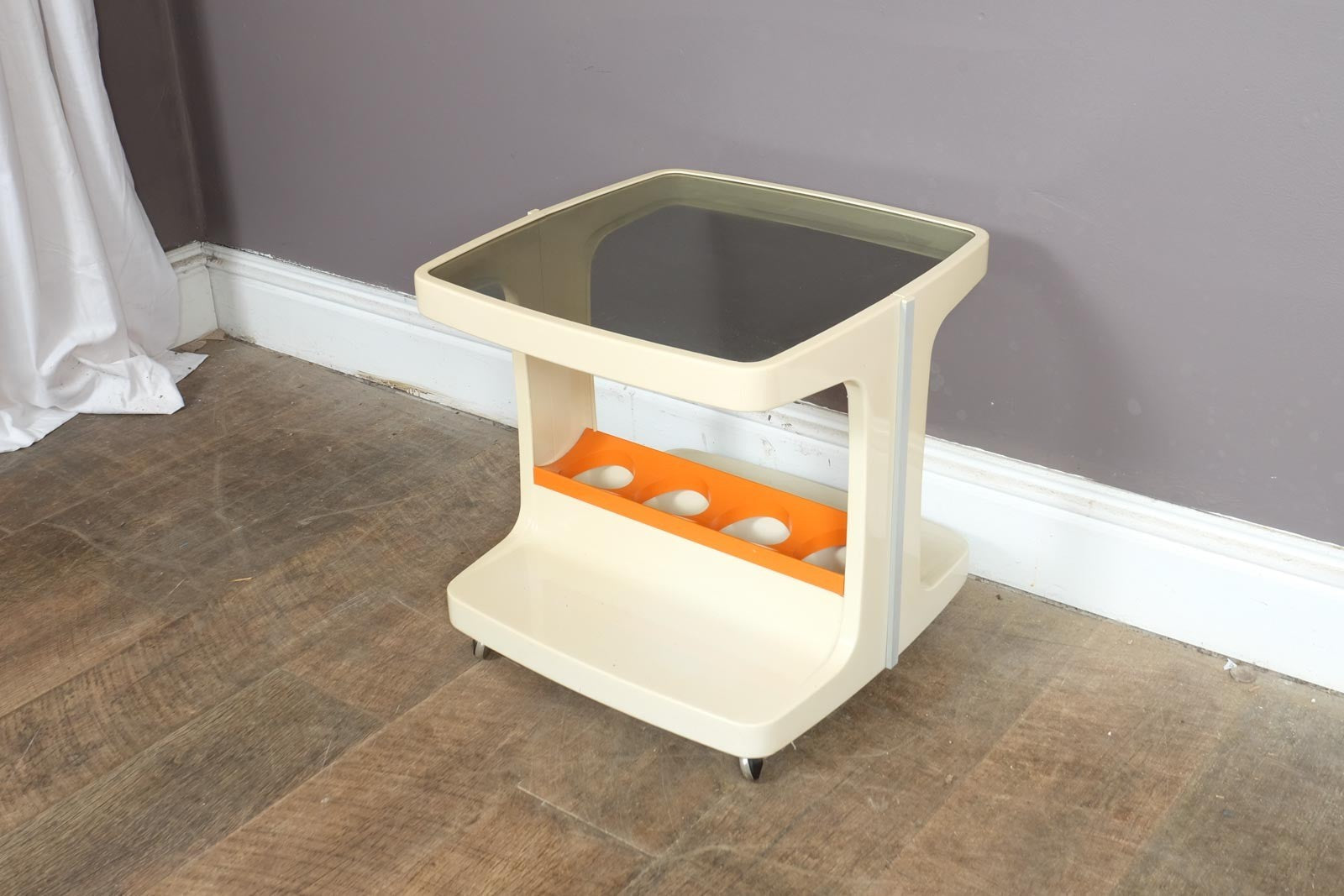 Marc Held for Prisunic Bar Trolley Vintage 1970s Space Age French Design Plastic