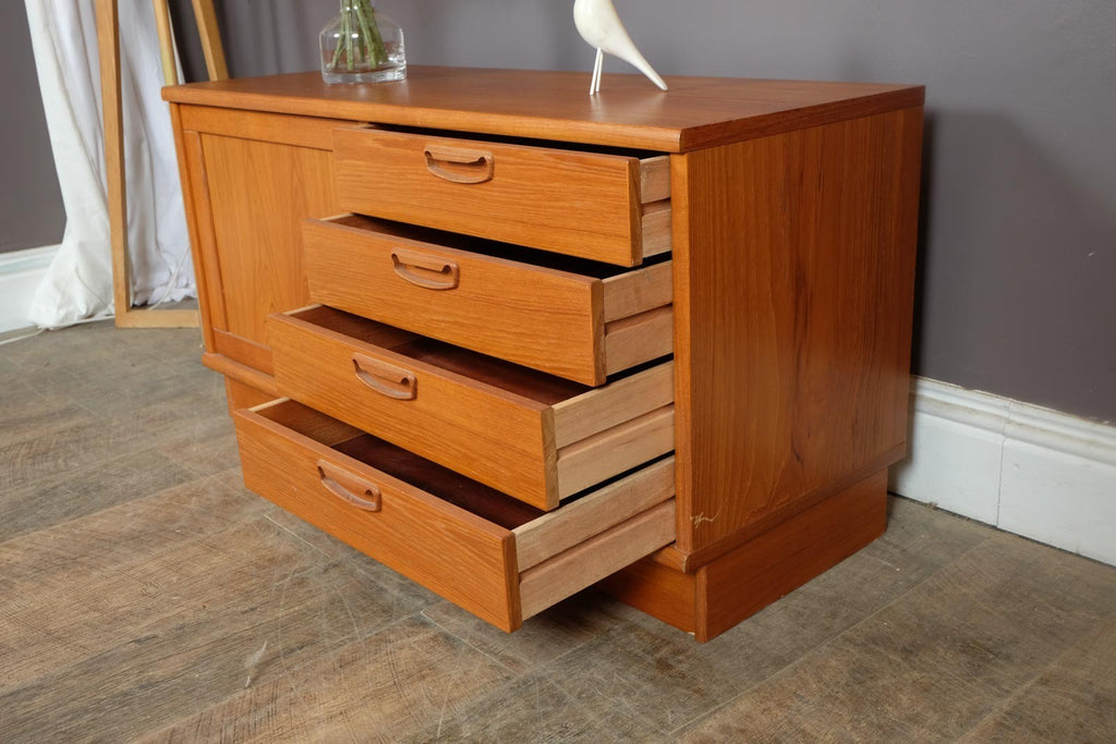 Vintage Retro Mid Century Small Teak Danish Sideboard