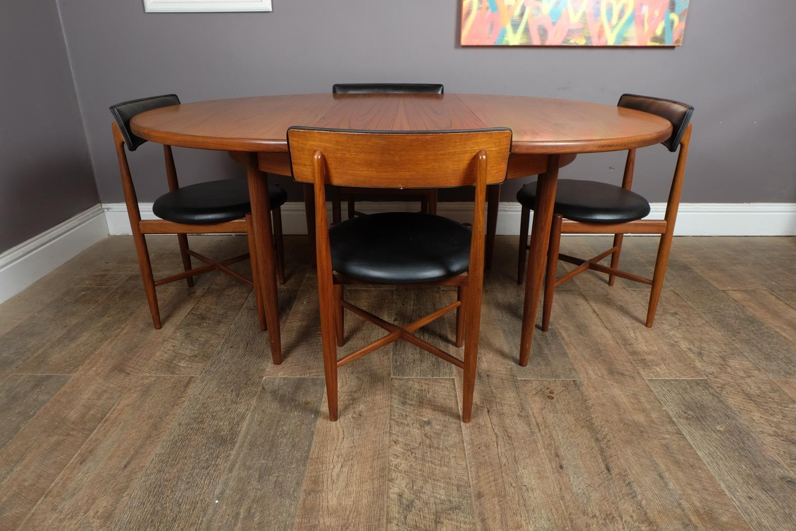 Vintage Retro G Plan Fresco Oval Dining Table and.4 Chairs VB Wilkins