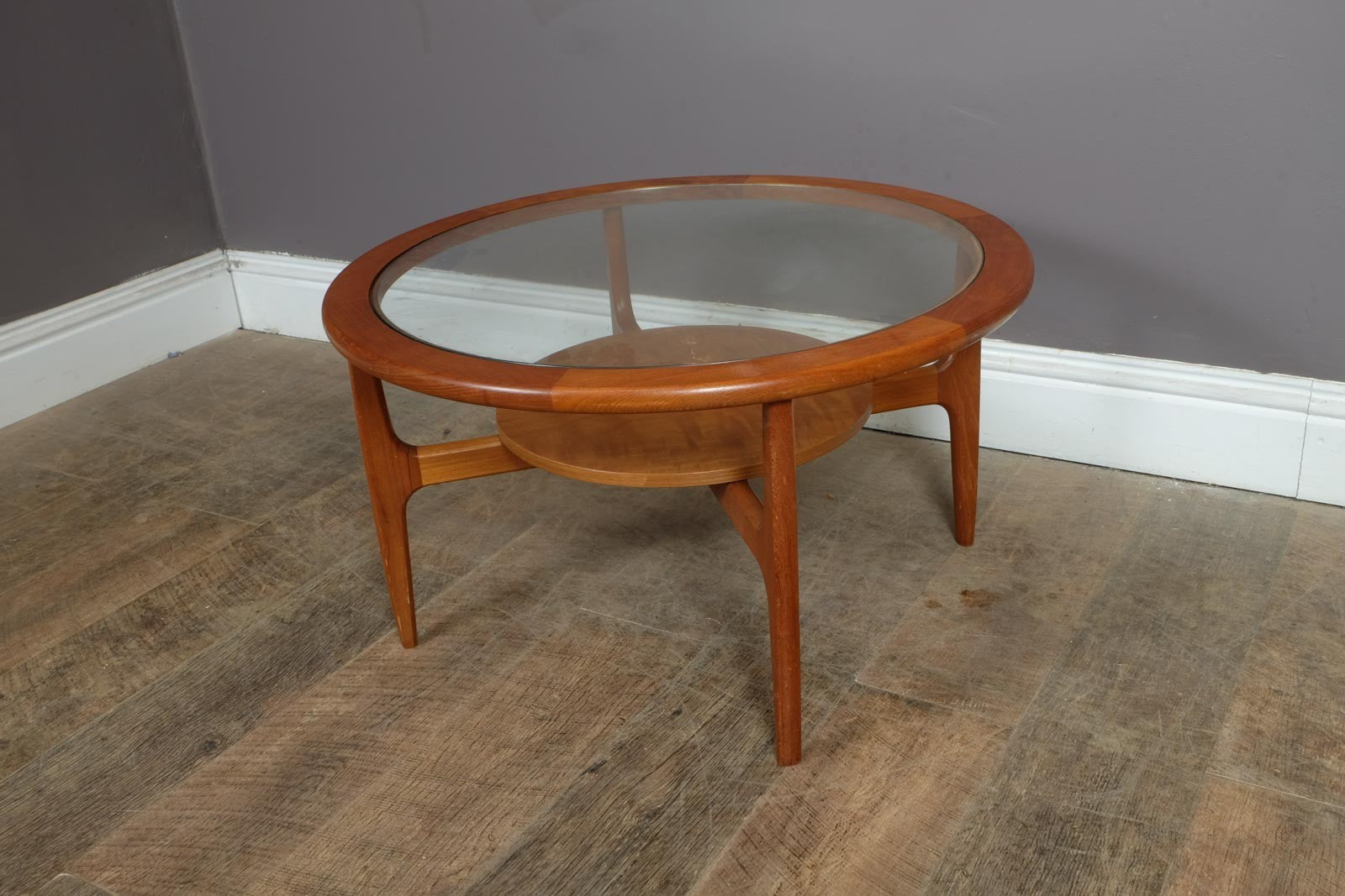 Vintage Retro Teak and Glass Coffee Table by Stonehill