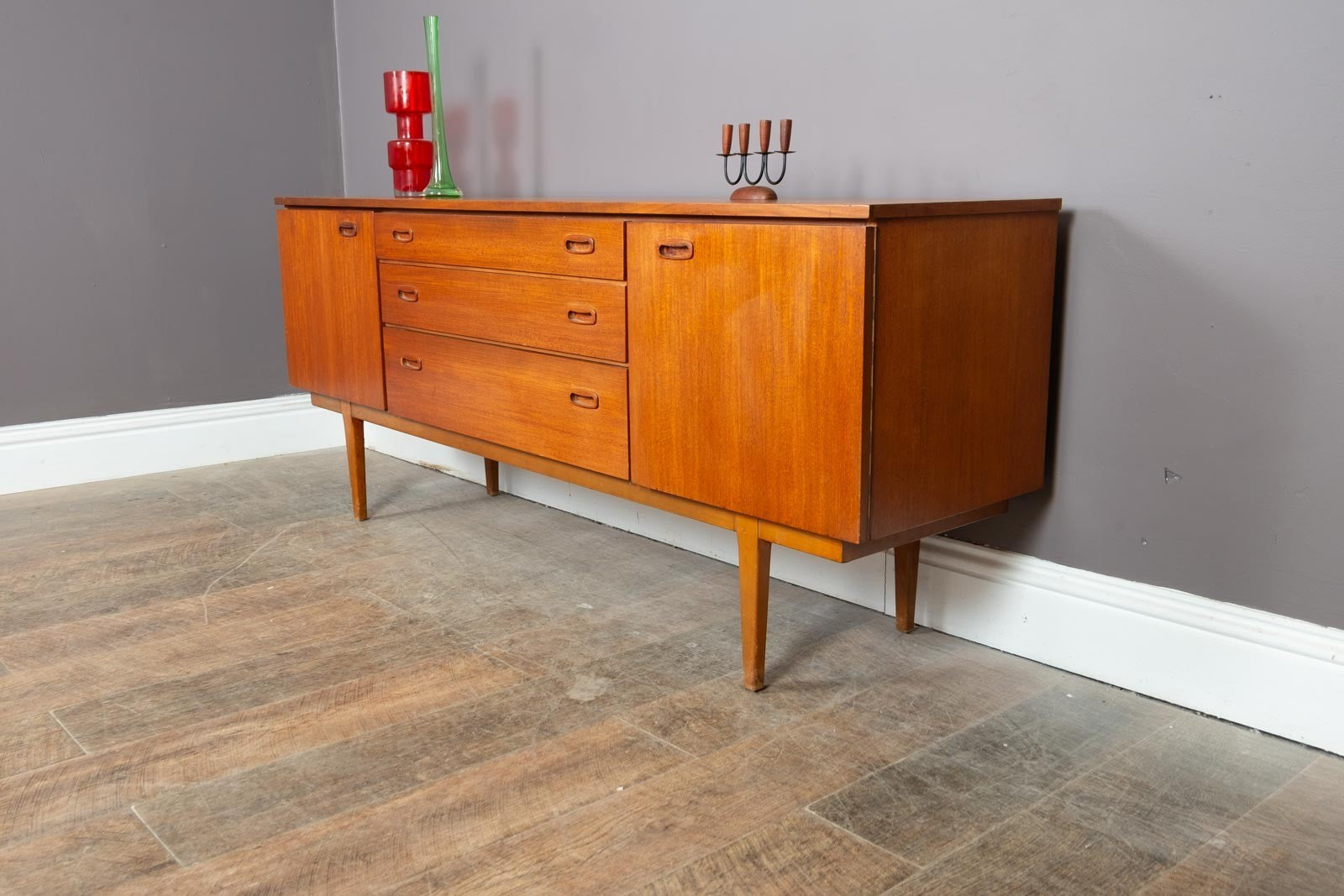 Vintage Retro Large Teak Mid Century Sideboard by Nathan Furniture
