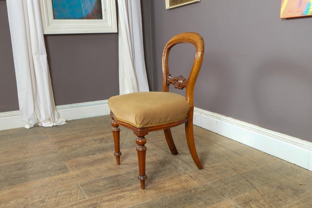 Vintage Pair of Antique Victorian Balloon Back Chairs