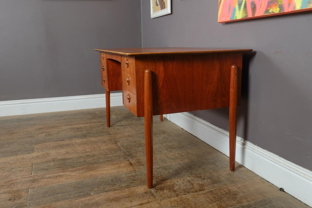 Vintage Danish Mid Century Teak Desk by P.A. Nielsen and Co
