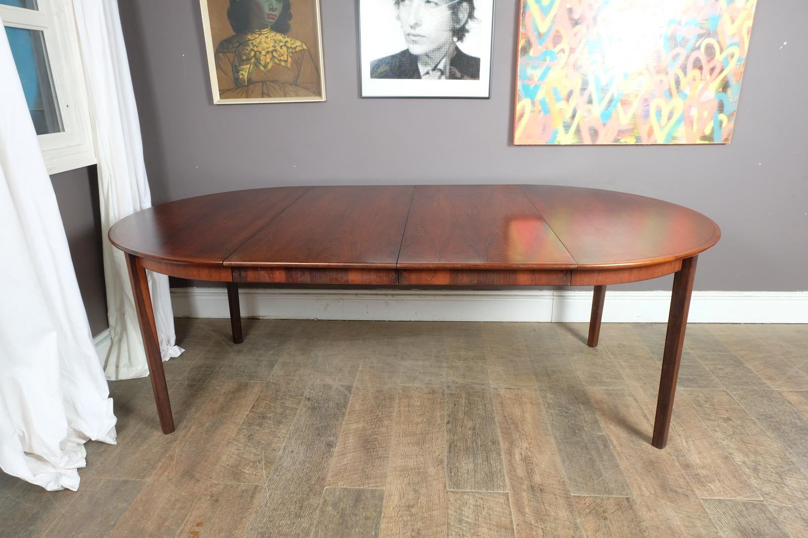 Vintage Retro Danish Rosewood Extending Dining Table