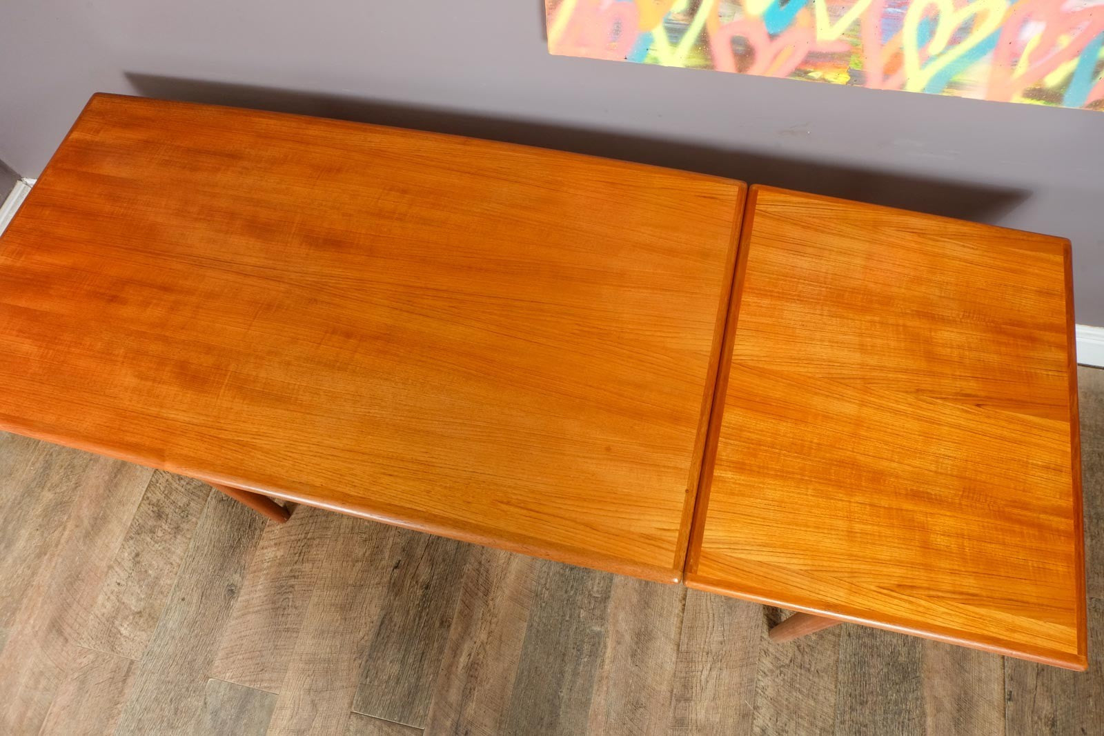 Vintage Retro Danish Teak Extending Dining Table by Gudme mobel Fabrik