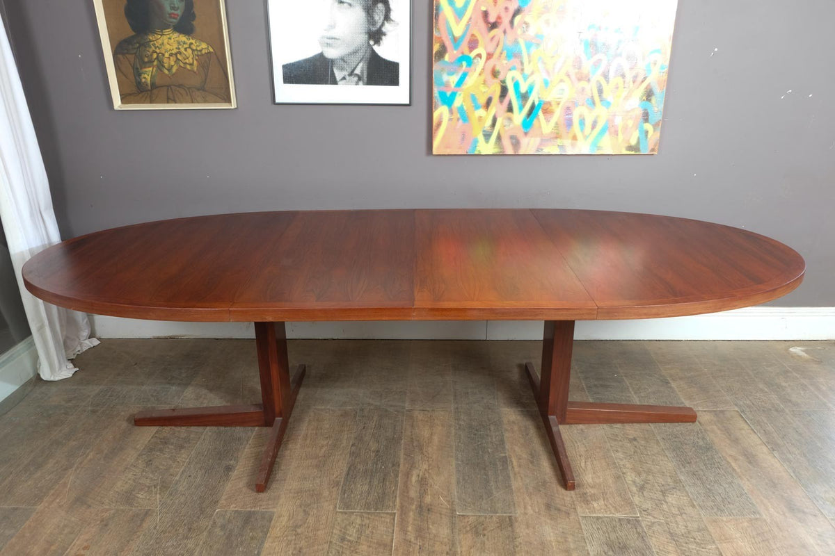 Vintage Retro Large Danish Rosewood Dining Table by John Mortensen for Heltborg