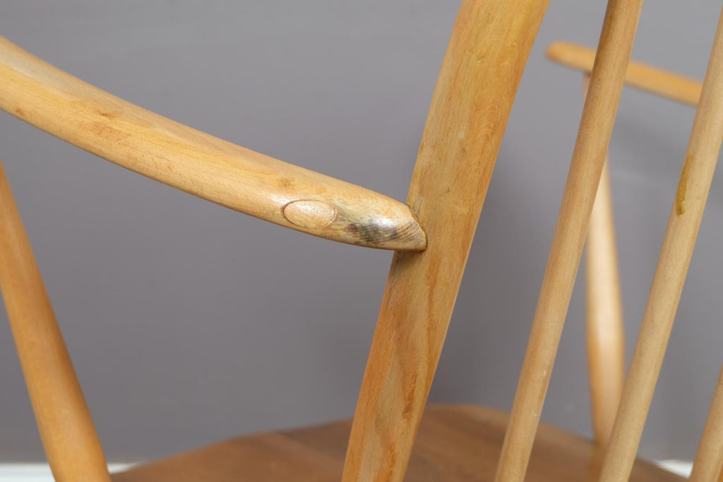 Vintage Retro Ercol Light Elm Windsor Arm Chair Model 305