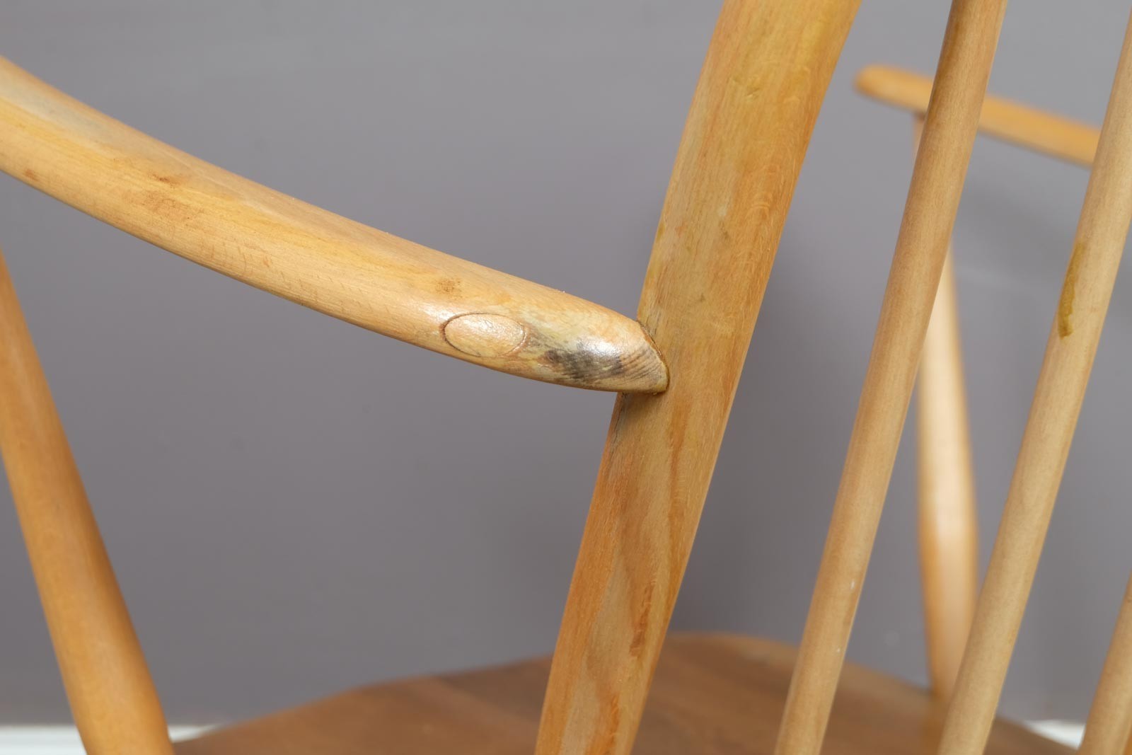 Vintage Retro Ercol Light Elm Windsor Arm Chair Model 305