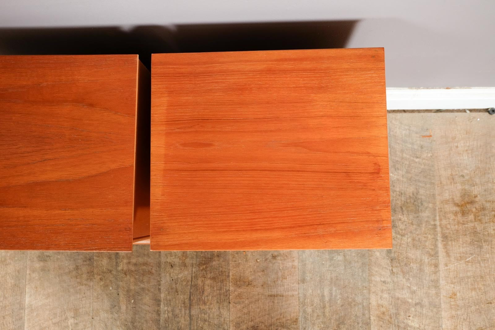 Vintage Retro Pair of Teak Mid Century Bedside Tables