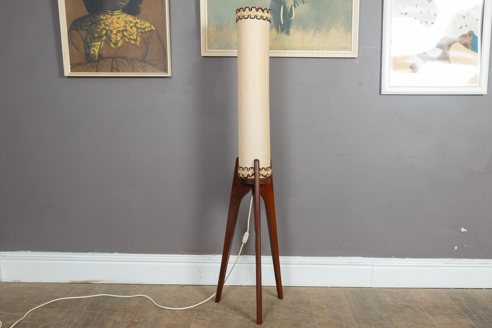 Vintage Danish Style Mid Century Rocket Lamp