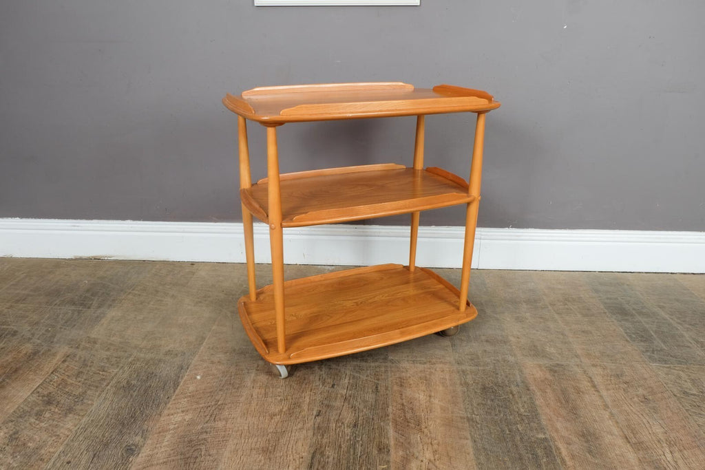 Vintage Retro Ercol Light Elm Tea Trolley