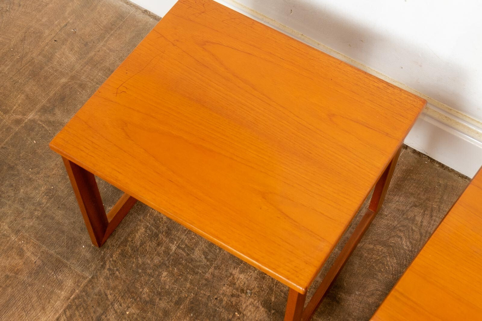 Vintage Retro Pair of Teak Nesting Tables