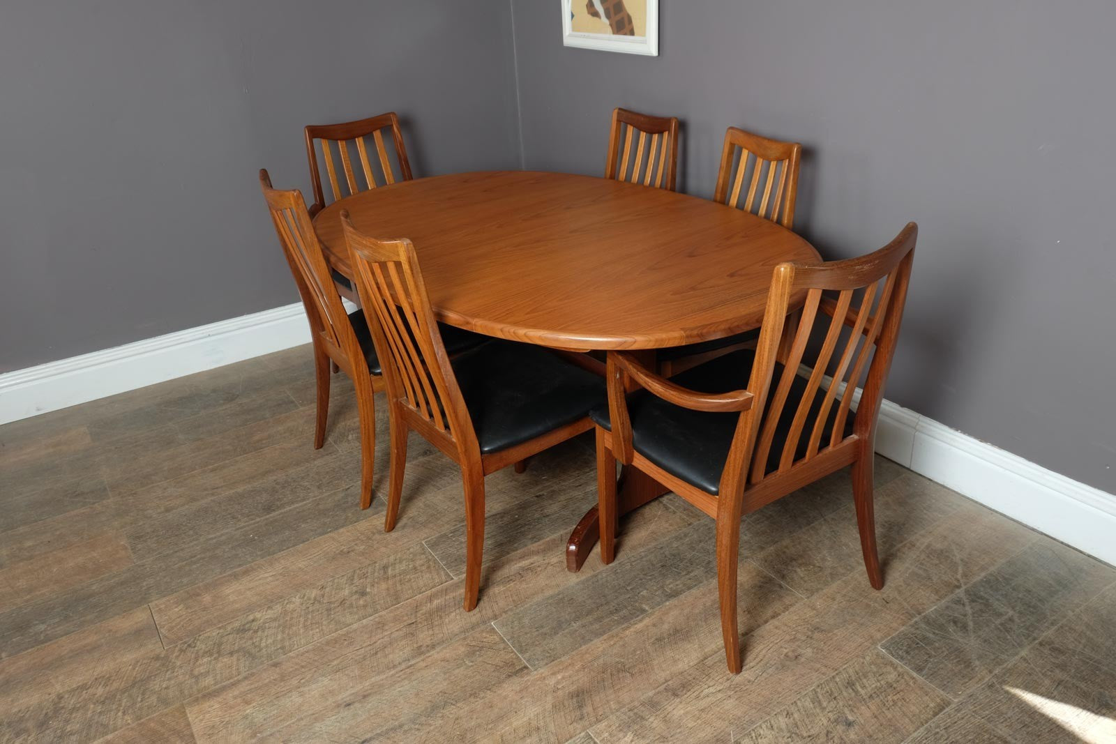 Vintage G Plan Fresco Oval Dining Table and 6 Chairs