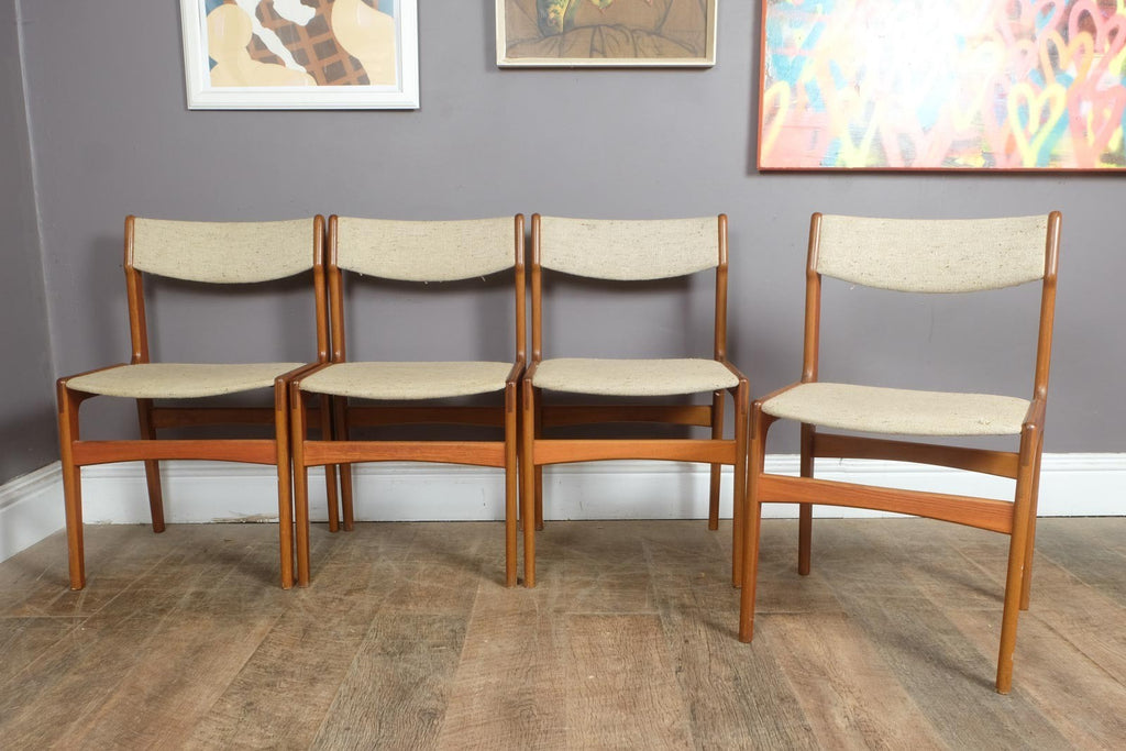 Vintage Retro Small Danish Teak Dining Table and 4 Chairs by AM Mobler