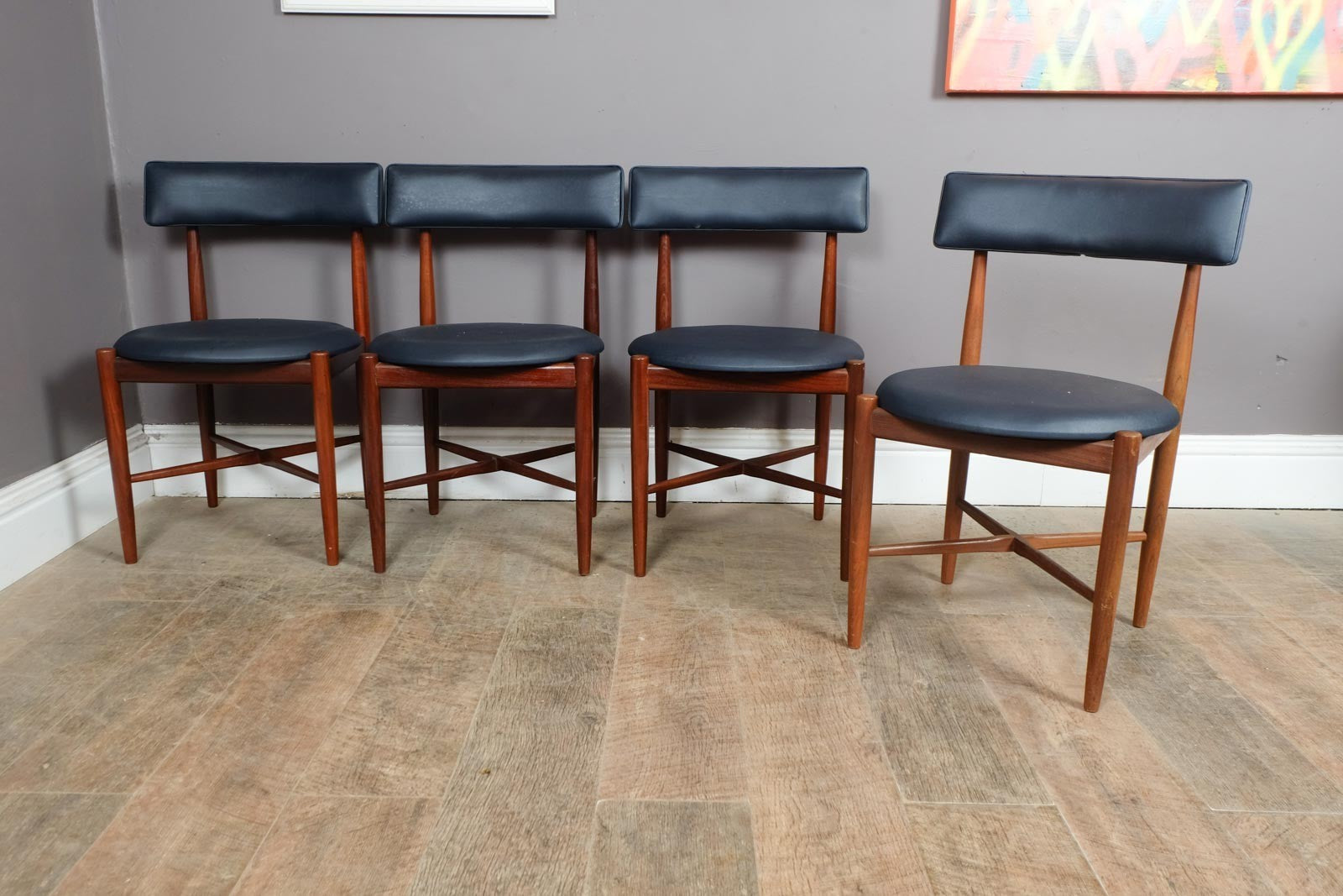 Vintage Retro G Plan Fresco Teak Dining Table and 4 Chairs - VB Wilkins