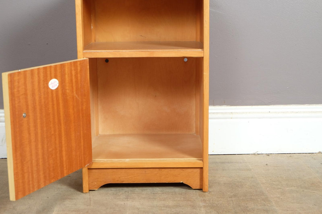 Vintage Retro Light Oak Bedside Table