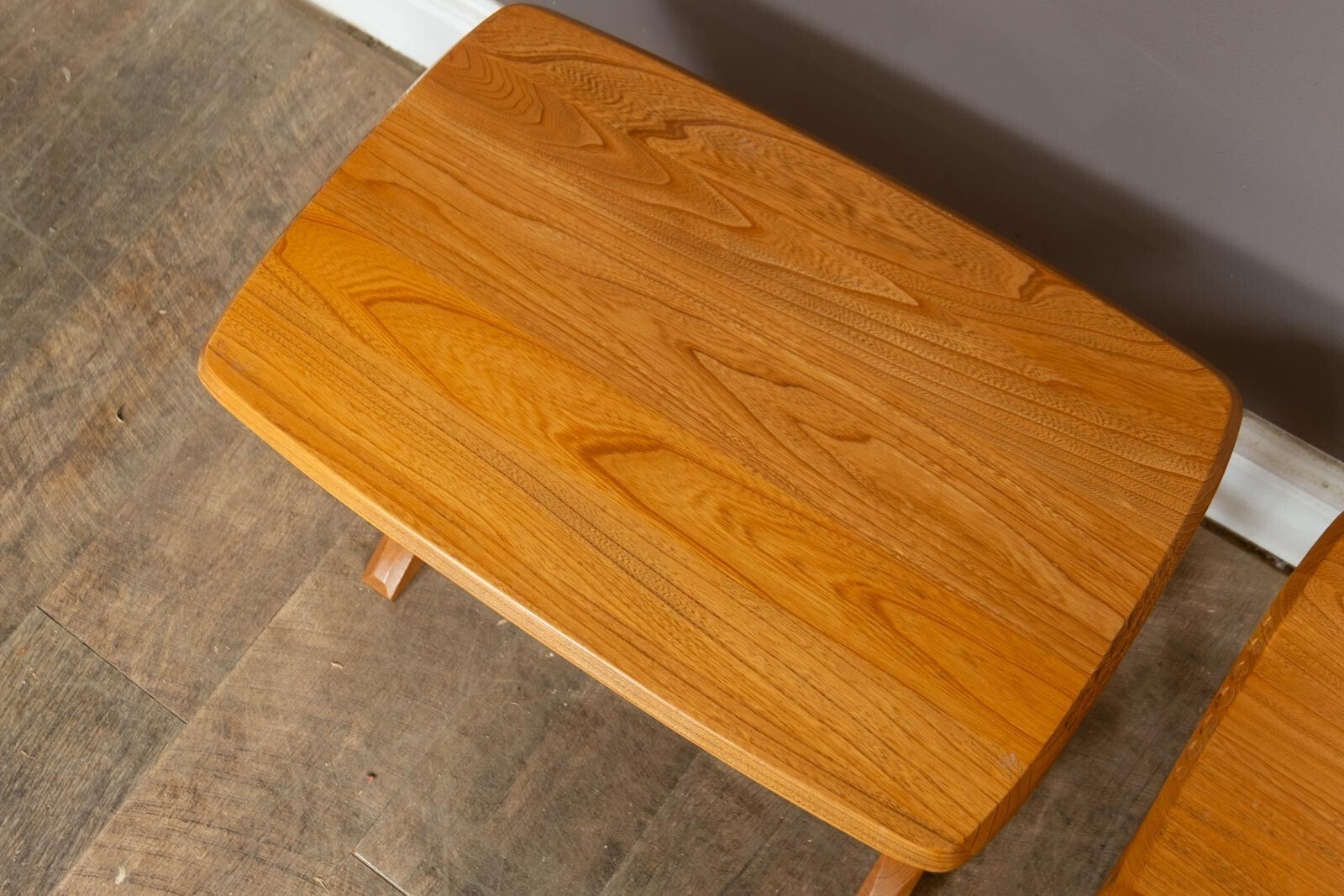 Vintage Ercol Light Elm Nest of Tables Model 927