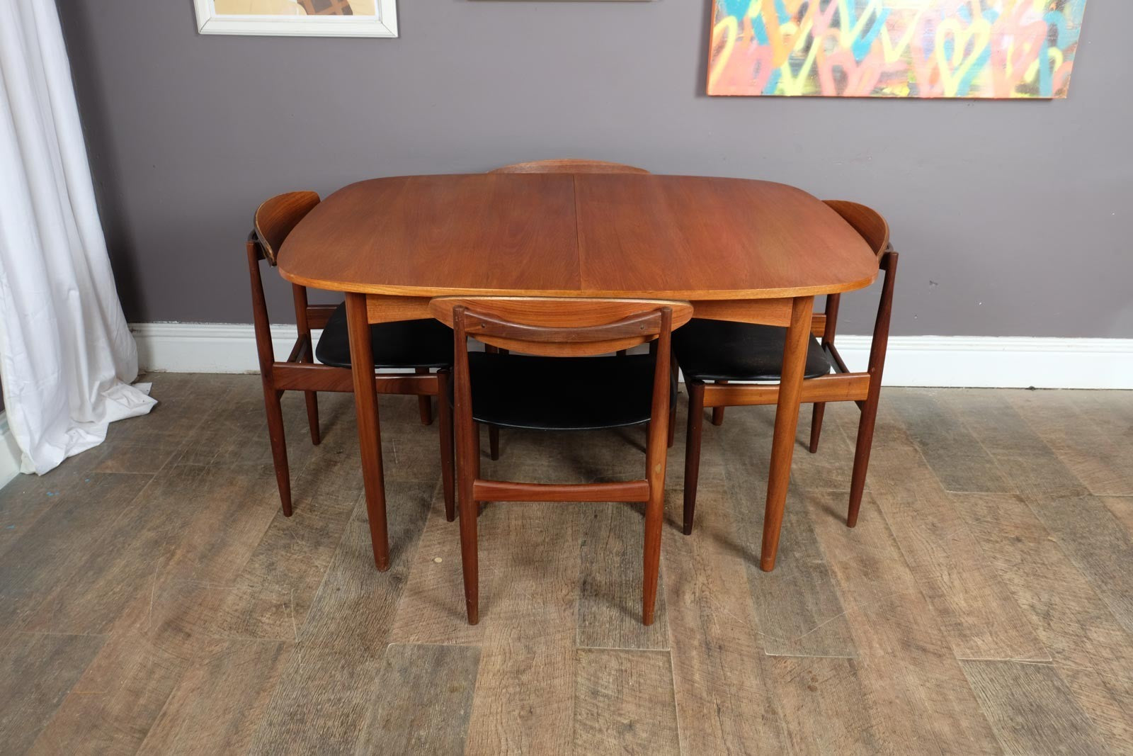 Vintage Mid Century G Plan Extending Dining Table and 4 Chairs by Kofod Larsen