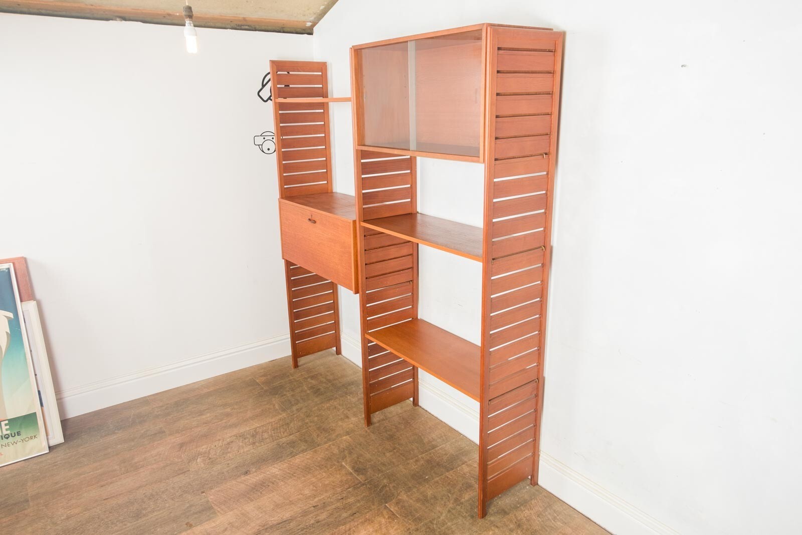 Vintage Retro 2 Bays of Wooden Teak Ladderax