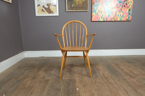 Ercol Windsor Light Elm Carver Dining Chair - New Shape