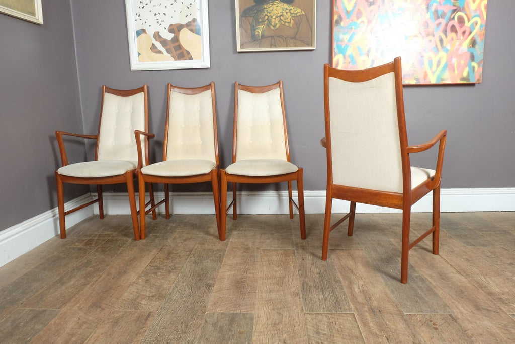 Vintage Large Mid century Teak Extending Dining Table and 6 McIntosh Chairs