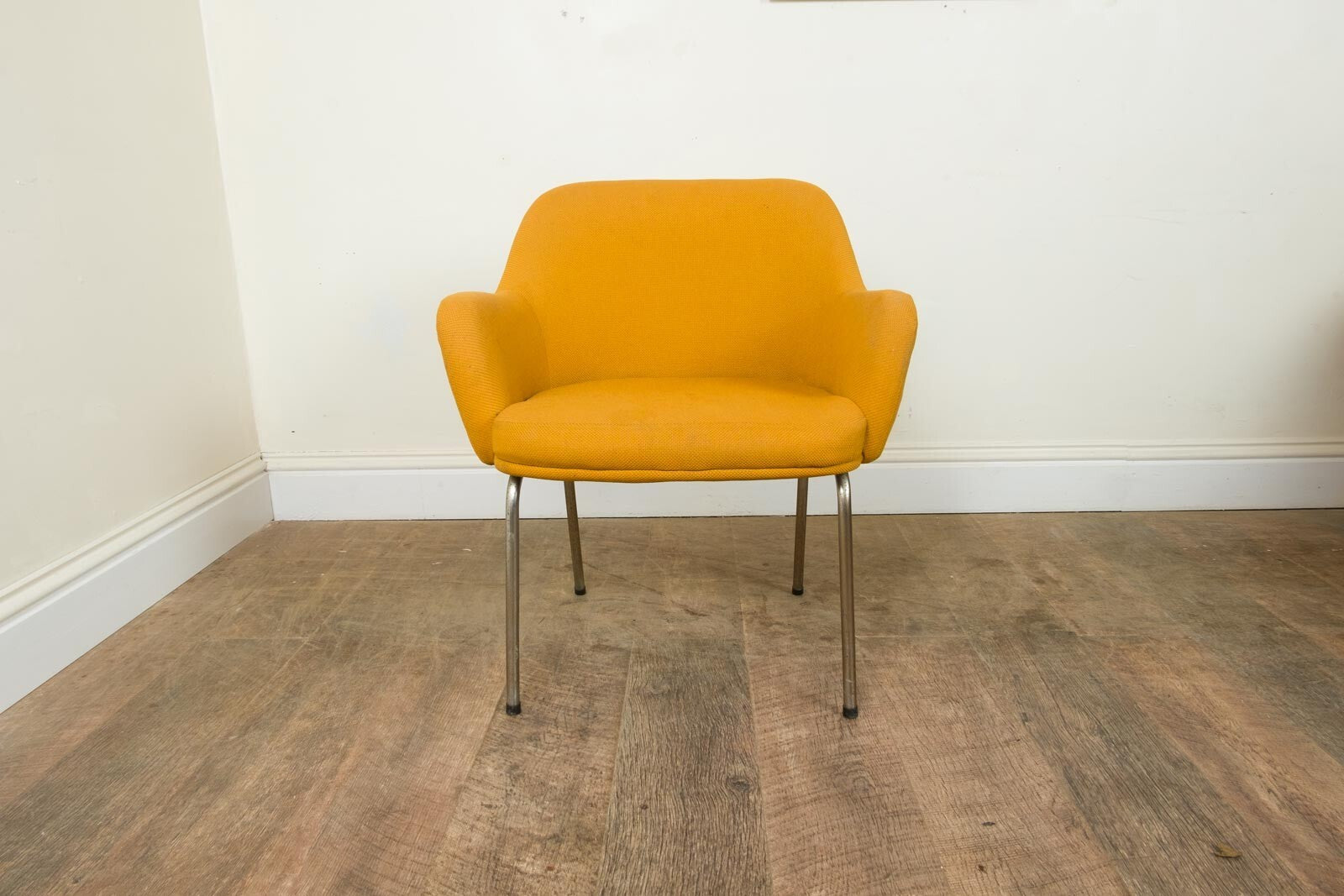 Vintage Retro pair of Mid Century Mustard Side Chairs