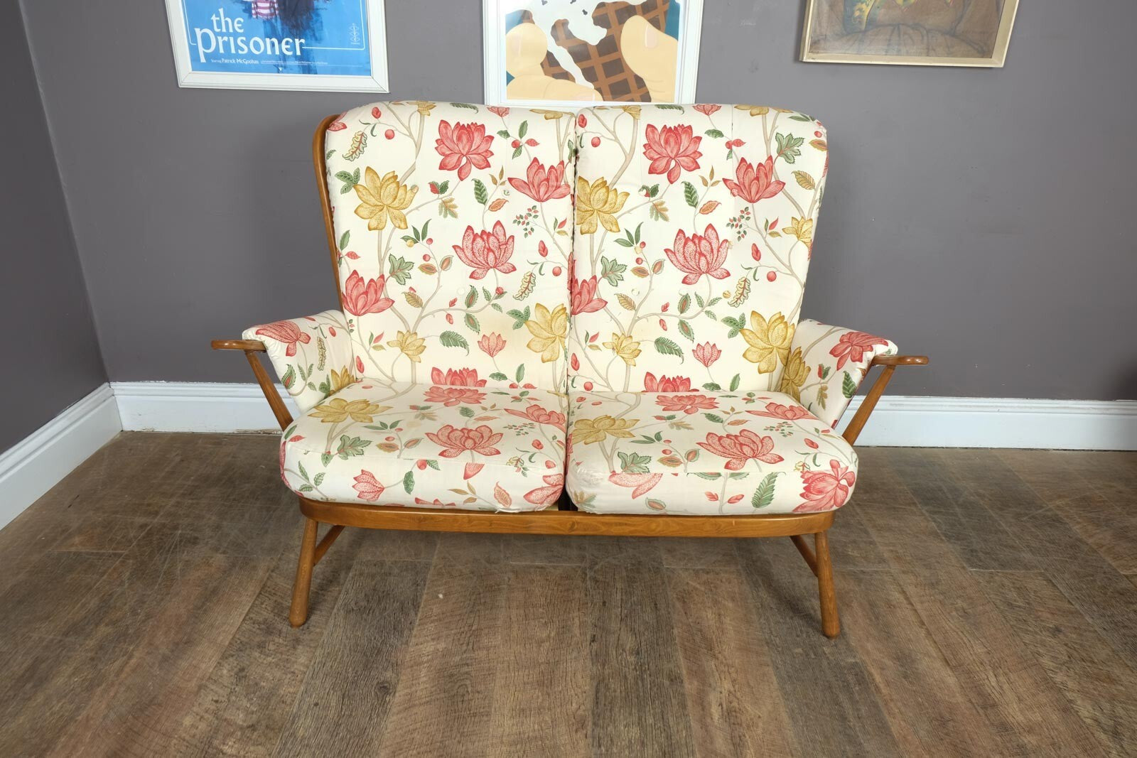 Vintage Retro Ercol Evergreen 2 Seater Sofa in Golden Dawn