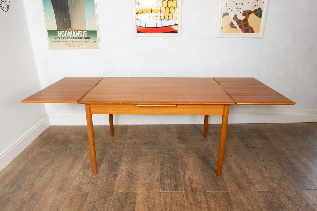 Vintage Retro Danish Teak Extending Dining Table