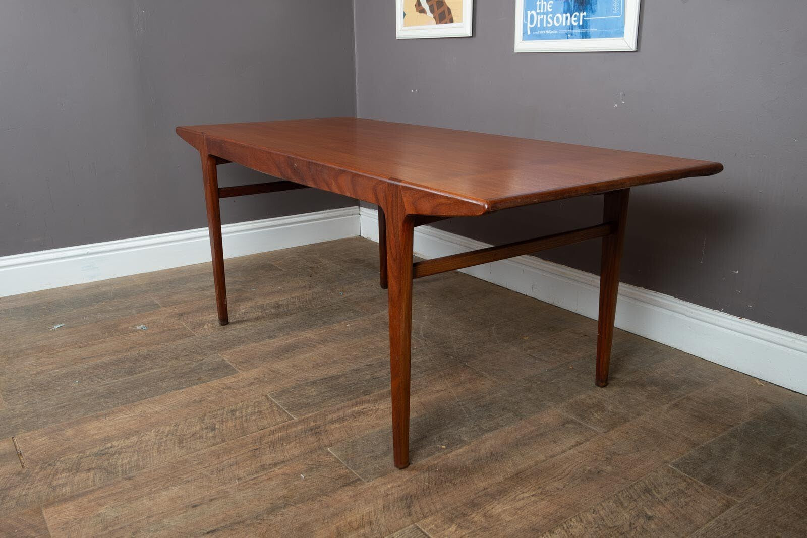 Vintage Large Teak Plank Dining Table by Younger