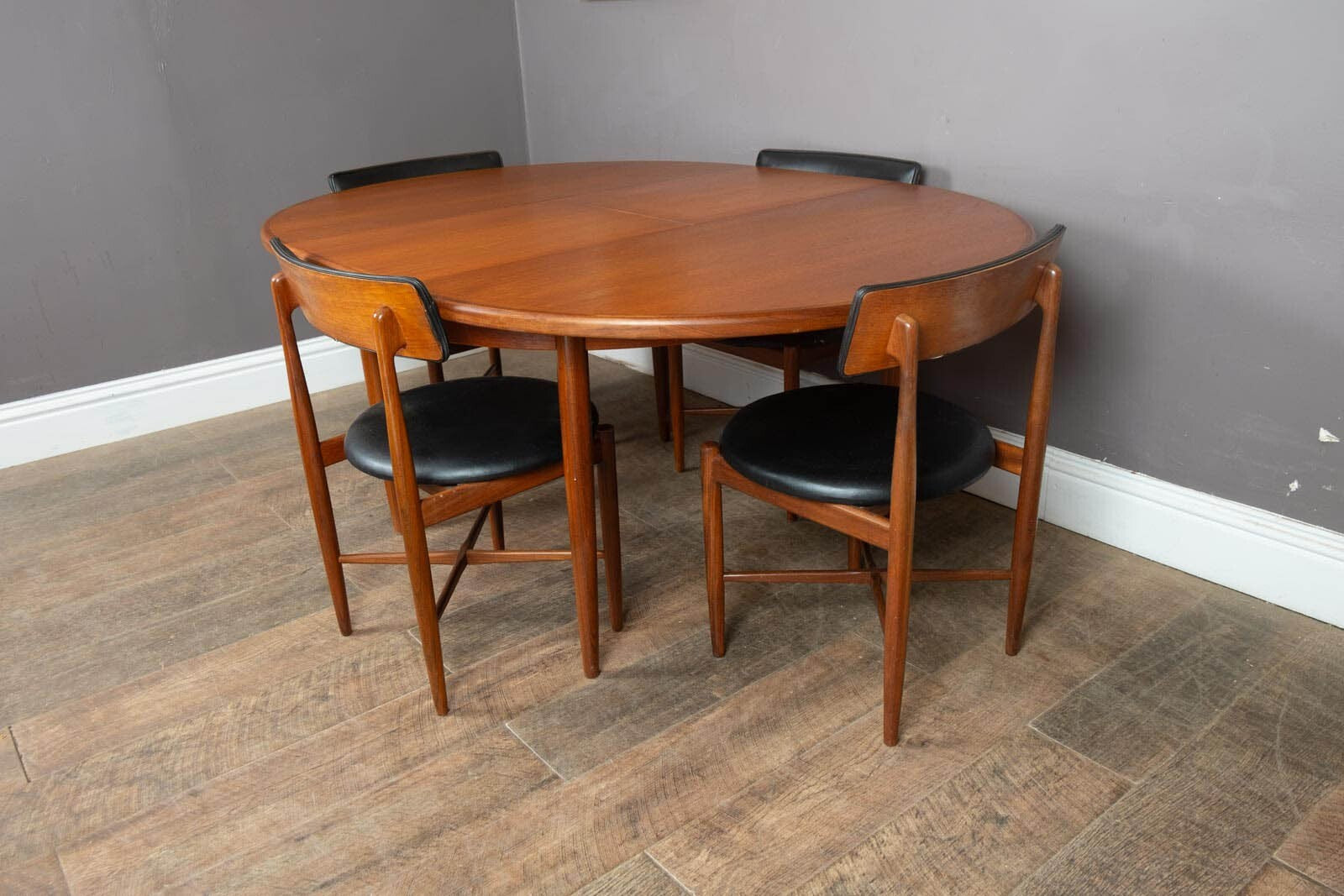 Vintage G Plan Fresco Extending Dining Table and 4 Chairs VB Wilkins