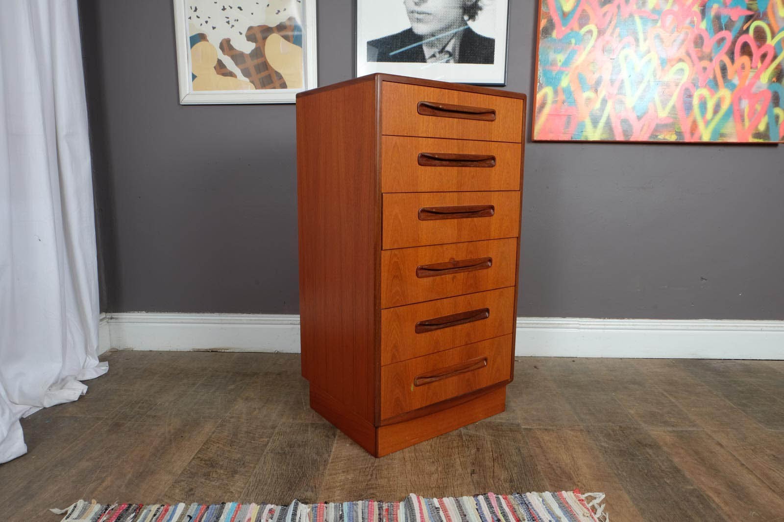 Vintage Retro G Plan Fresco Tall Boy Chest of Drawers