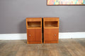 Vintage Retro Pair of Teak Mid Century Bedside Tables