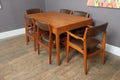 Vintage Retro Large Danish Extending Dining Table and 6 Dyrlund Chairs